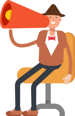 Şapkalı ve papyonlu adam karakter çizimi yapıyor.