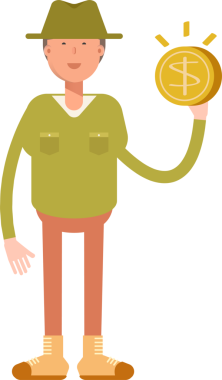 Şapka çizimi takan erkek karakter