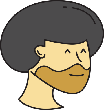 Sakallı Adam Avatar Clipart