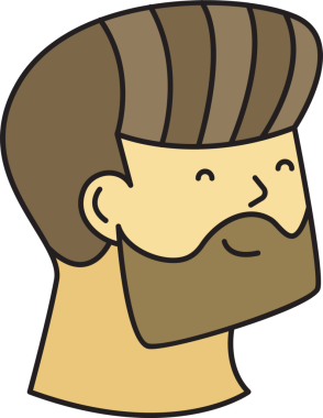 Sakallı Adam Avatar Clipart