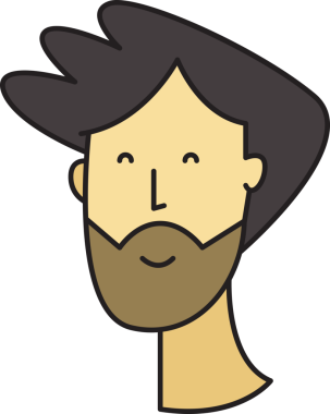 Sakallı Adam Avatar Clipart