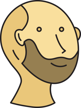 Sakallı Adam Avatar Clipart