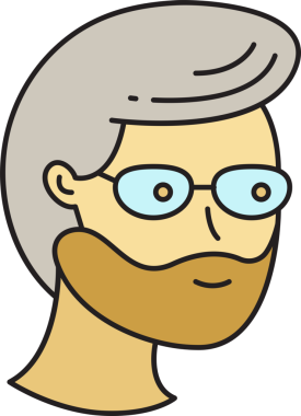 Sakallı Adam Avatar Clipart