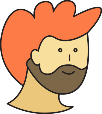 Sakallı Adam Avatar Clipart