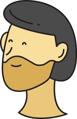 Sakallı Adam Avatar Clipart