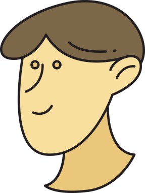 Erkek Yüzlü Avatar Clipart