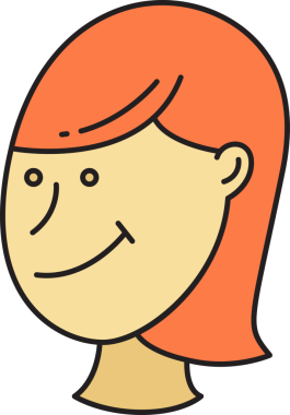 Kadın Yüzü Avatar Clipart