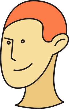 Erkek Yüzlü Avatar Clipart