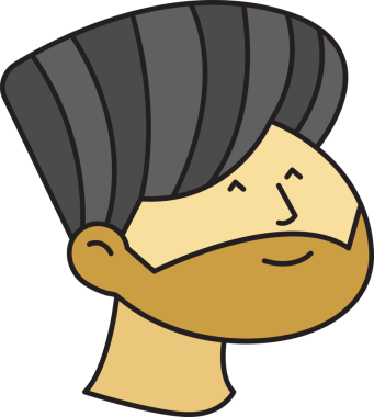 Sakallı Adam Avatar Clipart