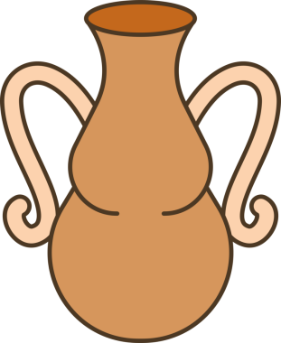 Porselen Vazo Simgesi İllüstrasyonu