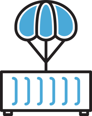 Paraşüt ve Konteyner Simgesi
