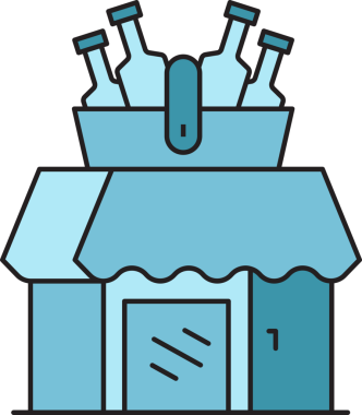 Meşrubat Dükkanı Simgesi Clipart