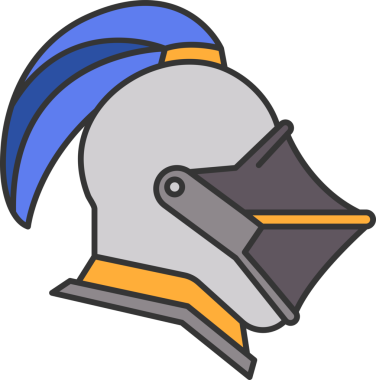 Şövalye Miğferi Simgesi Clipart