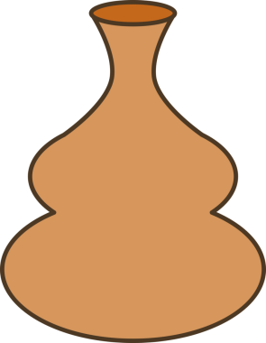 Seramik Vazo ve Atıcı Simgesi İllüstrasyonu