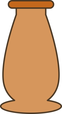 Seramik Vazo ve Atıcı Simgesi İllüstrasyonu