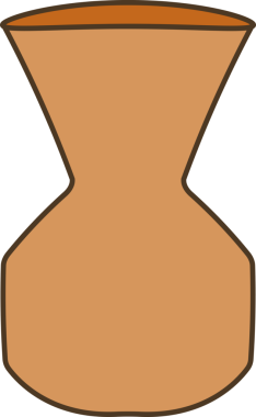 Seramik Vazo ve Atıcı Simgesi İllüstrasyonu