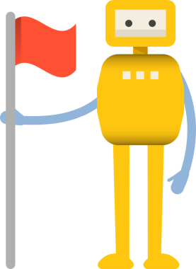 Çizgi Robot Karakteri Clipart