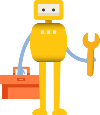 Çizgi Robot Karakteri Clipart