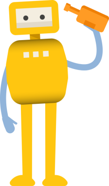 Çizgi Robot Karakteri Clipart