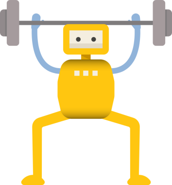 Çizgi Robot Karakteri Clipart