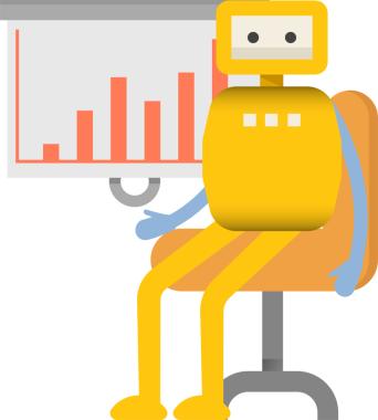 Çizgi Robot Karakteri Clipart