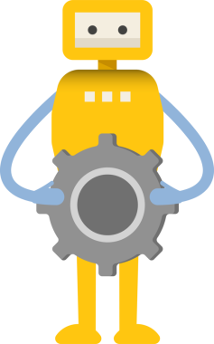 Çizgi Robot Karakteri Clipart