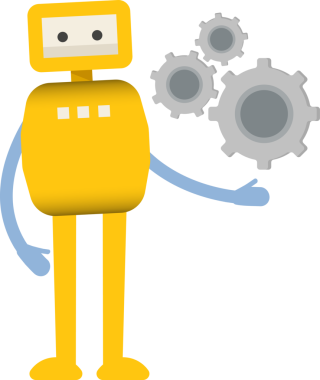 Çizgi Robot Karakteri Clipart