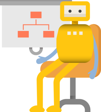 Çizgi Robot Karakteri Clipart