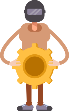 Miğfer Karakterli Adam Clipart