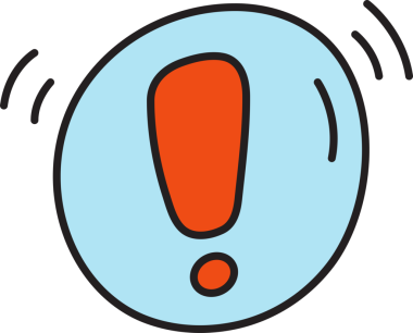 Doodle ünlem işareti simgesi