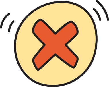 Doodle Yanlış İşaret Simgesi