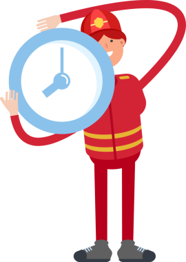 İtfaiyeci Karakterinin Çizimi Saati