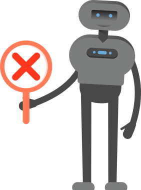 İnsansı Robot Karakteri Yanlış İşaret Gösteriyor