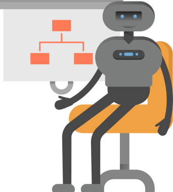 İnsansı Robot Karakteri Organizasyon Çizelgesini Sunar