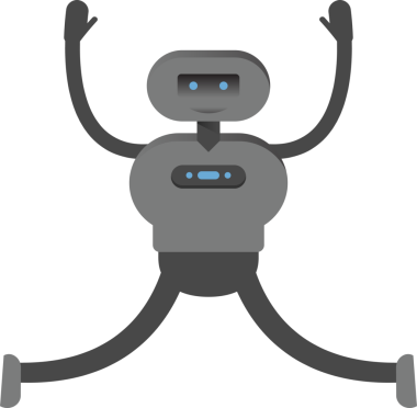 İnsansı Robot Karakteri Rahatlıyor ve Zıplıyor