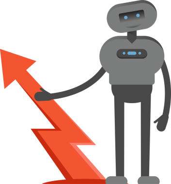 İnsansı Robot Karakteri ve Ok Çizelgesi