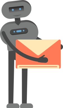 İnsansı Robot Karakteri Posta Tutucu