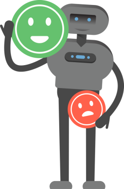 İnsansı Robot Karakteri ve Duygu Simgesi