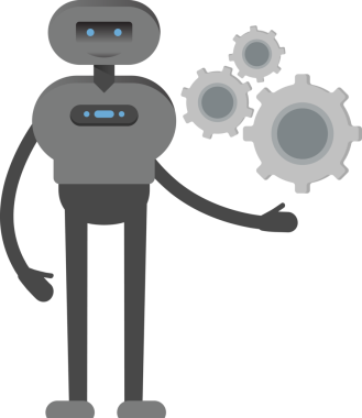 Robot Karakteri Vites Tutucu