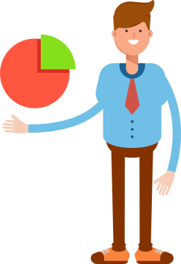 İş Adamı Karakteri Turta Tutma Çizelgesi