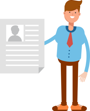 İş Adamı Karakteri Tutma İş Başvurusu Belgesi