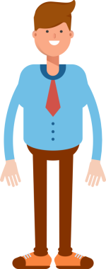 İşadamı Karakteri Ayakta Duran Clipart