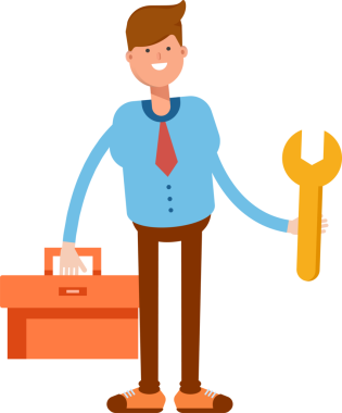 İş Adamı Karakteri Tutma Araç Kutusu ve Anahtarı