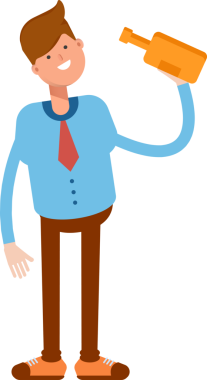 İş adamı Karakteri İçen Bira