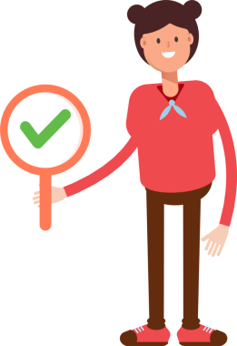 Şirin Kız Karakteri Deneme İşareti Gösteriyor