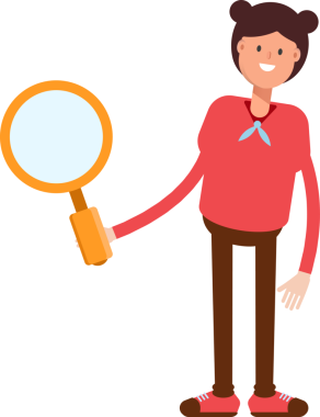 Şirin Kız Karakteri Tutma Büyüteci