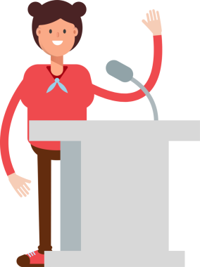 Şirin Kız Karakteri Kürsüde Konuşuyor