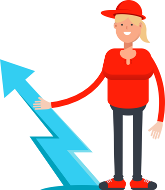 Kız Karakteri ve Ok Çizelgesi