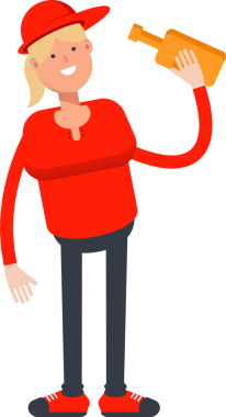 Kız Karakteri Bira İçiyor