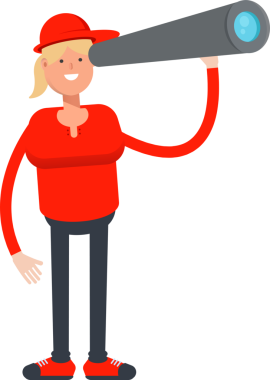 Dürbün kullanan Kız Karakteri